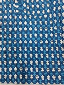 Blue Block Print Kurta