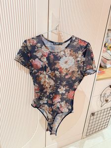Sheer Floral Bodysuit