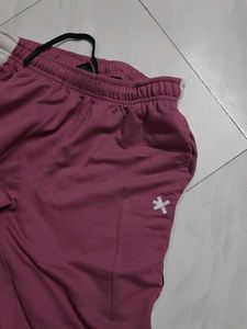 Pink Wide Leg Track Pants