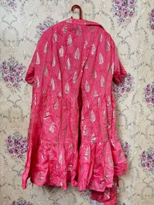 Sharara Pink &amp; Gold Indian Suit