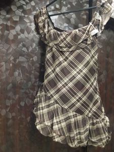 Chic Plaid Off-Shoulder Top