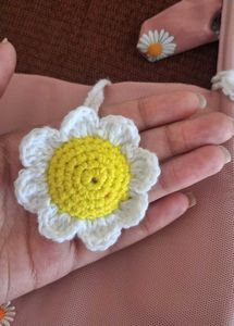 Crochet Daisy bag charms