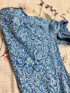 Blue Printed Kurta