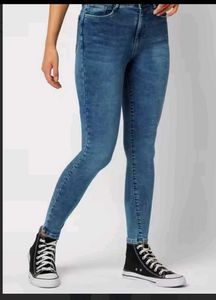 High waist Blue Denim Jeans