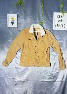 Stylish Corduroy Sherpa Lined Jacket