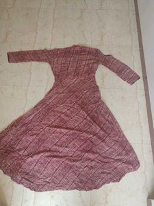 Patterned Long Sleeve Dress