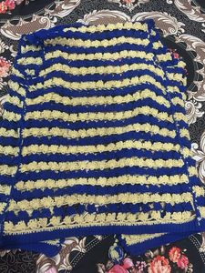 Handmade Blue &amp; Yellow Striped Vest