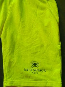 orginal Balenciaga mode Neon Yellow Shorts