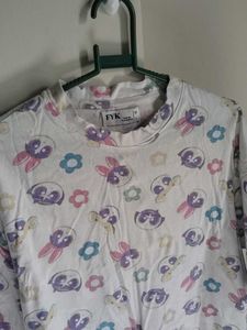 Cute Cartoon Print Crop Top