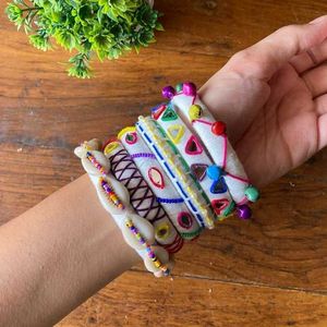 *navratri special* Boho Embroidered Bangles🌷