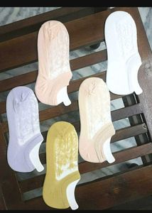 Assorted Lacetop Socks 5 pairs