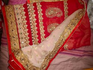 bridal red saree
