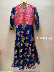 Elegant Floral Embroidered Anarkali