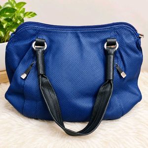 Dubai leather Stylish Blue Handbag with Tassel Det