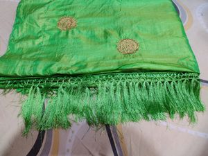 Silk Parrot  Green 💚 Saree