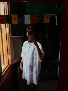Oversized White Button-Up Shirt