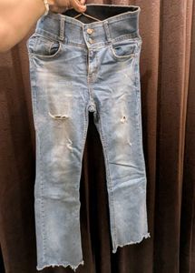 High Waisted Ripped Jeans
