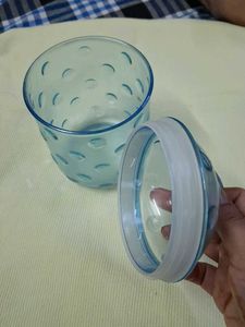 Cute Blue Polka Dot airtight Jar