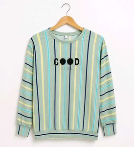Striped Graphic Sweatshirt