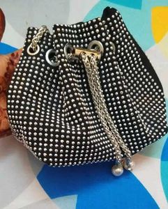 Sparkling Rhinestone Bucket Bag