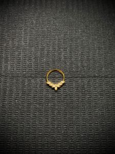 Elegant Gold Gemstone septum rings