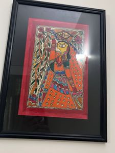Set of 6 Framed Ethnic Art in wood frame