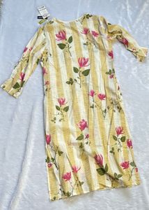 Floral Striped Kurta
