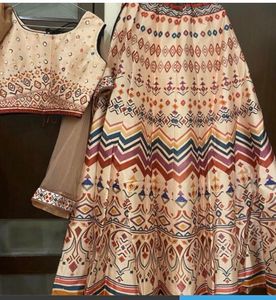 Multicoloured Tarun Tahiliani Copy Lehenga Set