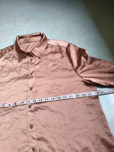 Satin Button-Up Shirt