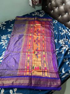 Purple Silk Paithani Saree with Blouse