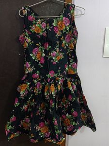 Black Floral Frock