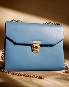 Chic Blue Chain Shoulder Bag