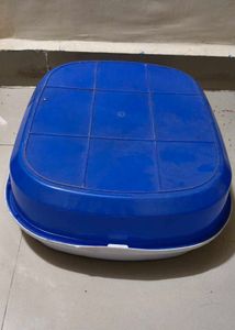 Blue Plastic Cat Litter Box