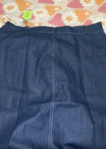 Classic Dark Wash Denim Skirt