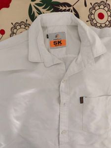 SK Premium White Casual Shirt
