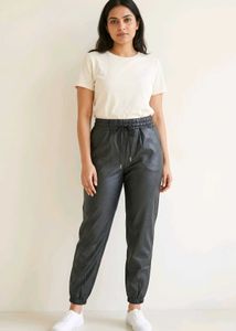 Black Faux Leather Jogger Free Size S,M,L,XL