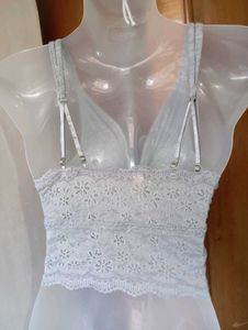 Gray Lace Trim Bralette