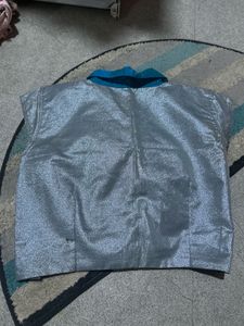 Sparkly Silver Sleeveless Blouse