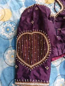 Designer Embellished Purple Blouse