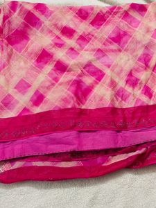 Beautiful Pink Saree With Stones 🩷