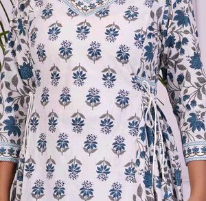 Elegant Floral Print Kurta Set with Dupatta