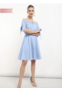 Cotton Off-Shoulder Summer Dress