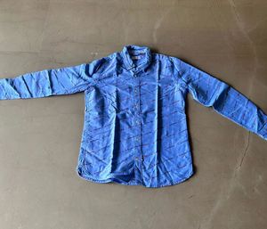 US POLO Stylish Blue Boys Full Sleeves Shirt