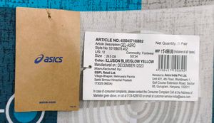 Asics Gel Asro Blue &amp; Yellow Running Shoes