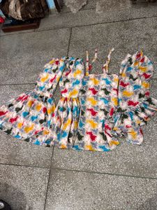 Colorful Printed Sharara Suit