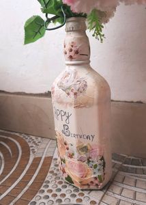 Decoupage Bottle Art
