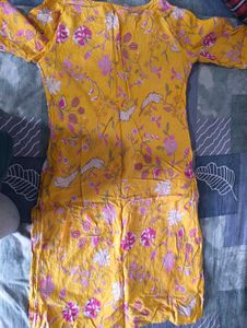 mastrud yellow cotton Kurti