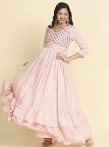 Madhuram Elegant Pink Ethnic Gown