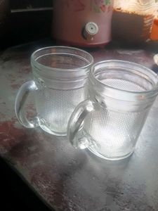 Combo 2 Glass Mug With Handle