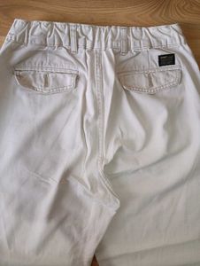 White Denim Cargo Pants